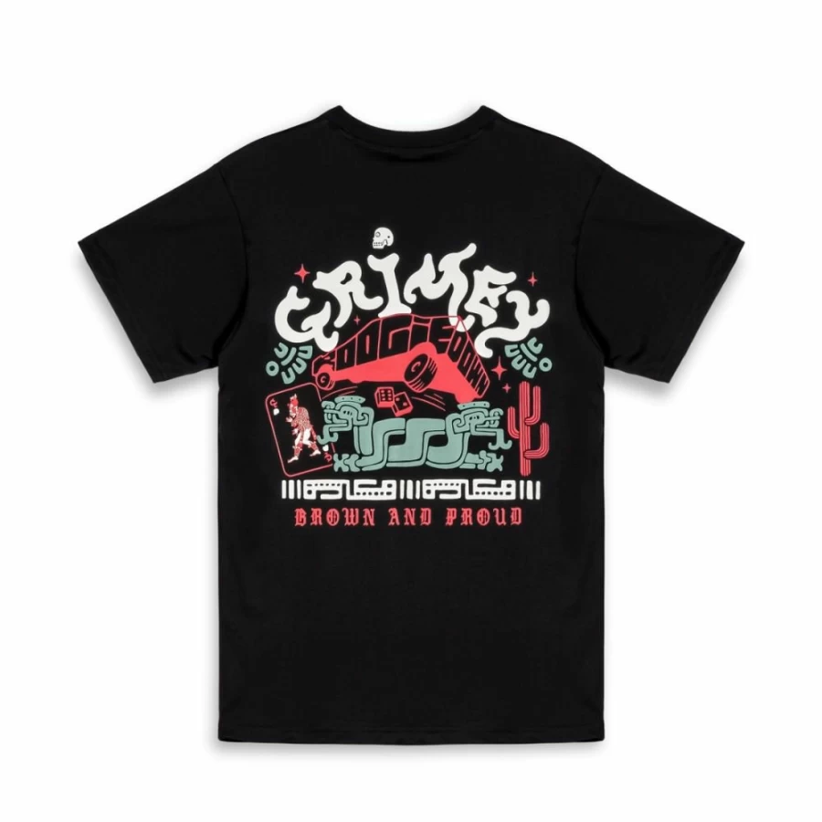 Grimey Panic Charleston Blvd Black T-Shirt - SS24 Streetwear Collection