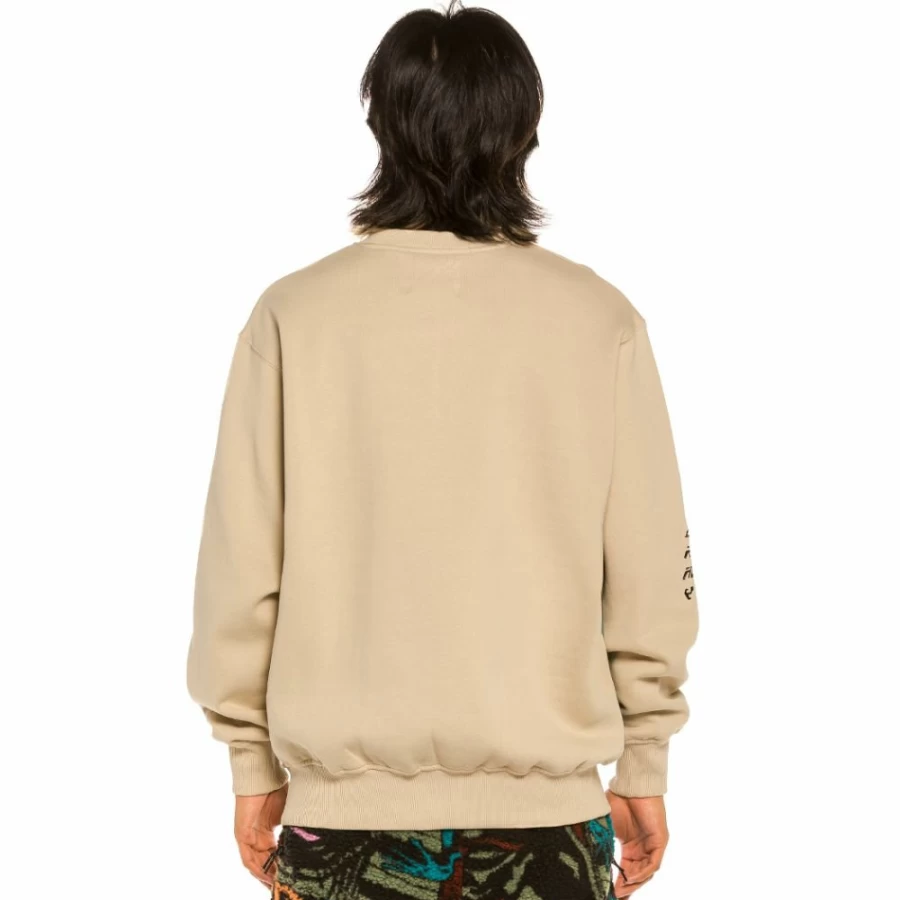Grimey "Space Lady" Sand Crewneck Sweatshirt - Winter 2021 Collection