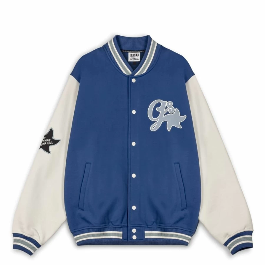 Grimey Madrid Heavyweight Fleece Button-Up Hoodie - Navy Blue - FW23 Collection