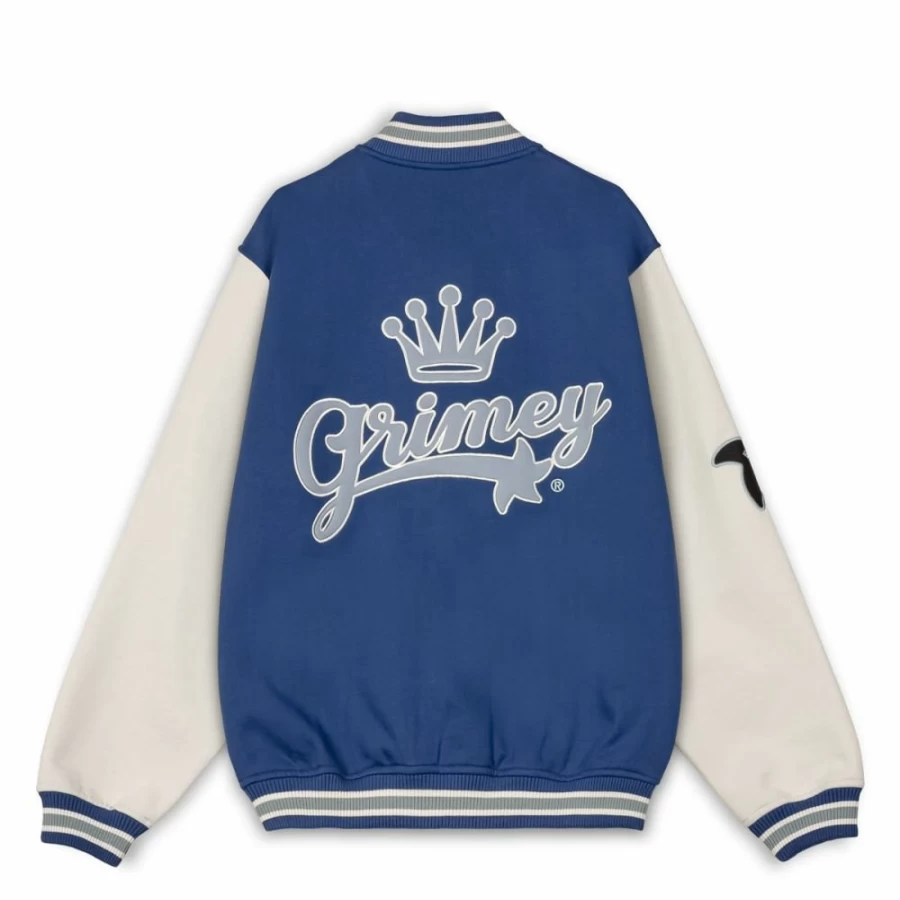 Grimey Madrid Heavyweight Fleece Button-Up Hoodie - Navy Blue - FW23 Collection