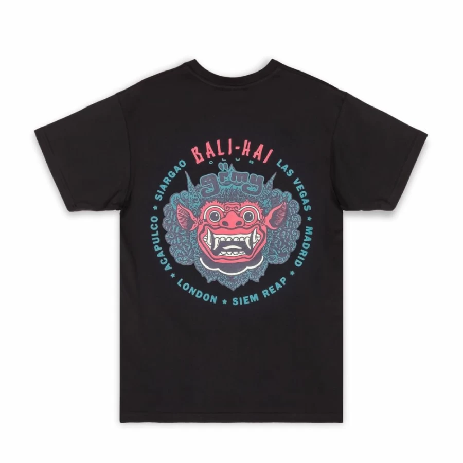 Grimey The Bali-Hai Black T-Shirt - Men's Regular Fit Casual Tee - Spring 2023 Collection
