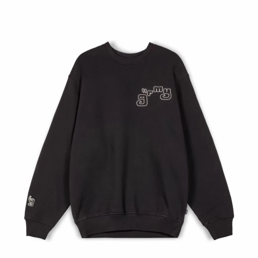 Grimey Vintage Tusker Temple Black Sweatshirt - FW23 Retro Streetwear Hoodie