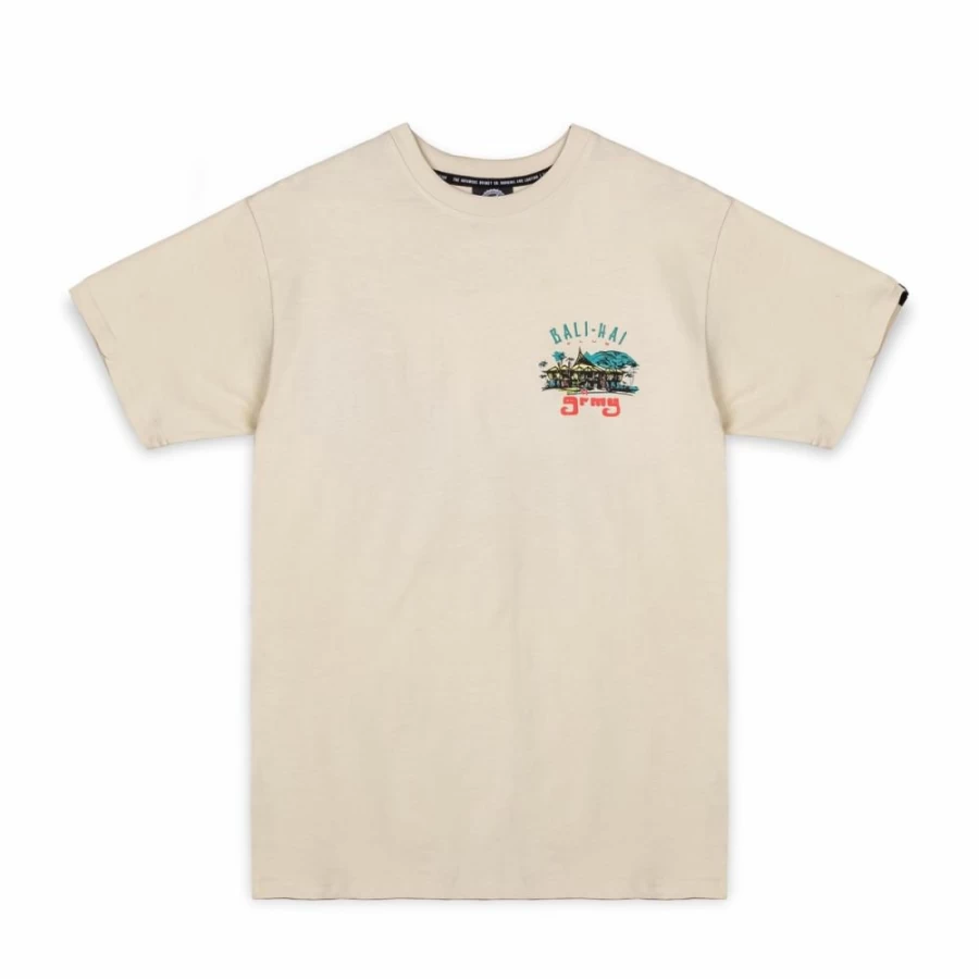 Grimey The Bali-Hai Cream T-Shirt - Spring 2023 Collection - Casual Cotton Tee