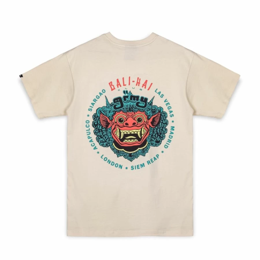 Grimey The Bali-Hai Cream T-Shirt - Spring 2023 Collection - Casual Cotton Tee