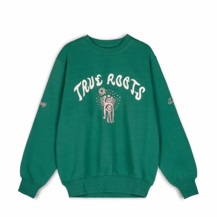 Grimey True Roots Snipes Collaboration Crewneck Sweatshirt - Green Hoodie, Fall 2022 Collection
