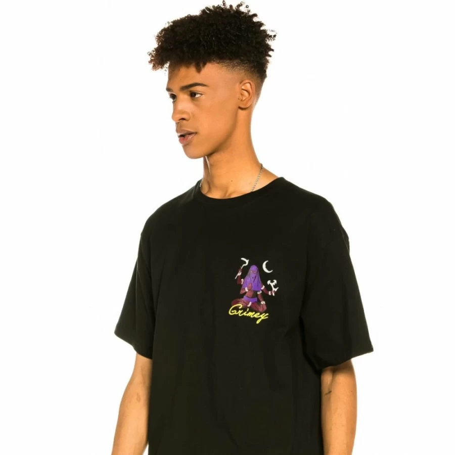Grimey "The Dawn" Black T-Shirt - Summer 2022 Collection - Men's Graphic Tee