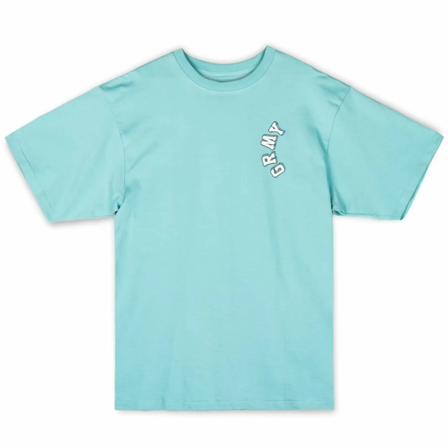 Grimey Hive Heavyweight T-Shirt for Men - Blue Cotton Streetwear Tee - Fall 2022 Collection