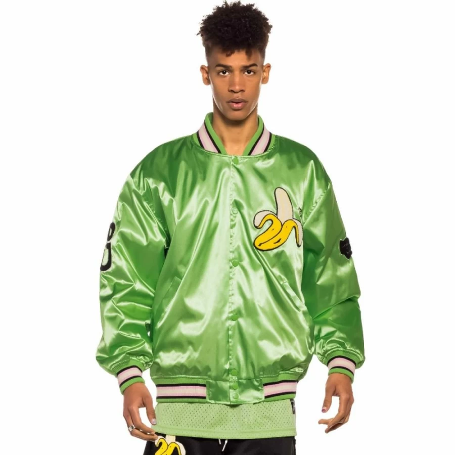Grimey Green Jungle Punch Satin Jacket for Men & Women - Spring 2022 Fashion Outerwear