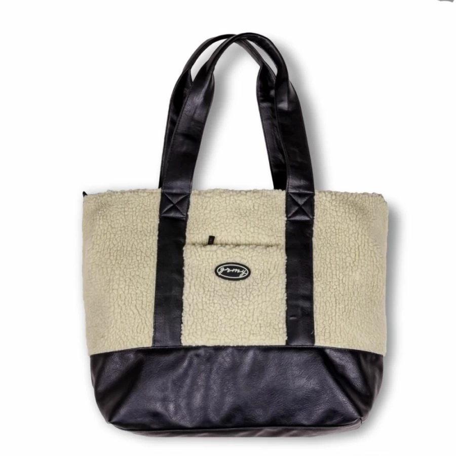 Grimey "Iam" Sherpa Tote Bag Cream - Cozy Fall 2022 Collection - Stylish & Durable