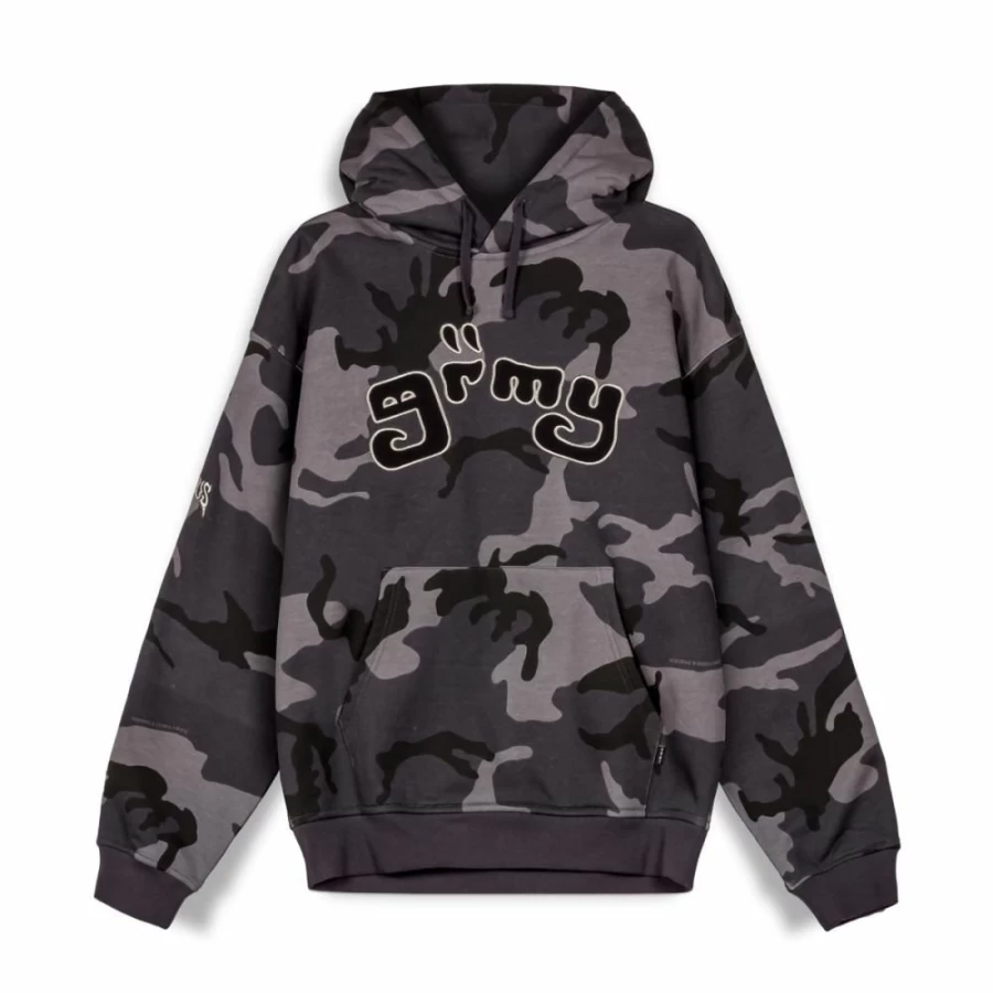 Grimey Vintage Tusker Temple All Over Print Hoodie for Men & Women - Black Hooded Sweatshirt, Fall Winter 2023 Collection