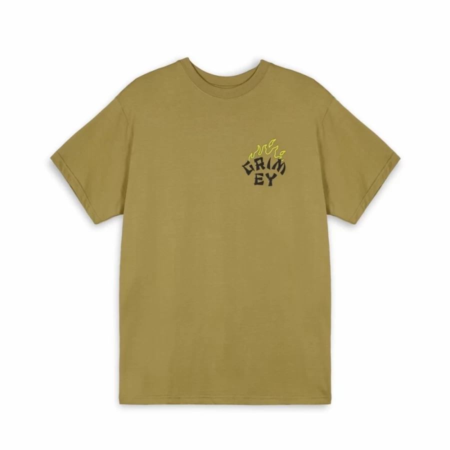 Grimey The Lucky Dragon Military Green T-Shirt - SS24 Collection