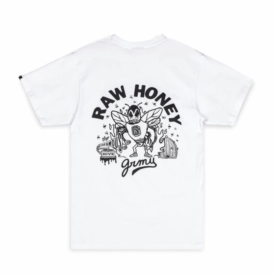 Grimey "Hive" Graphic T-Shirt - White Cotton Tee - Fall 2022 Collection