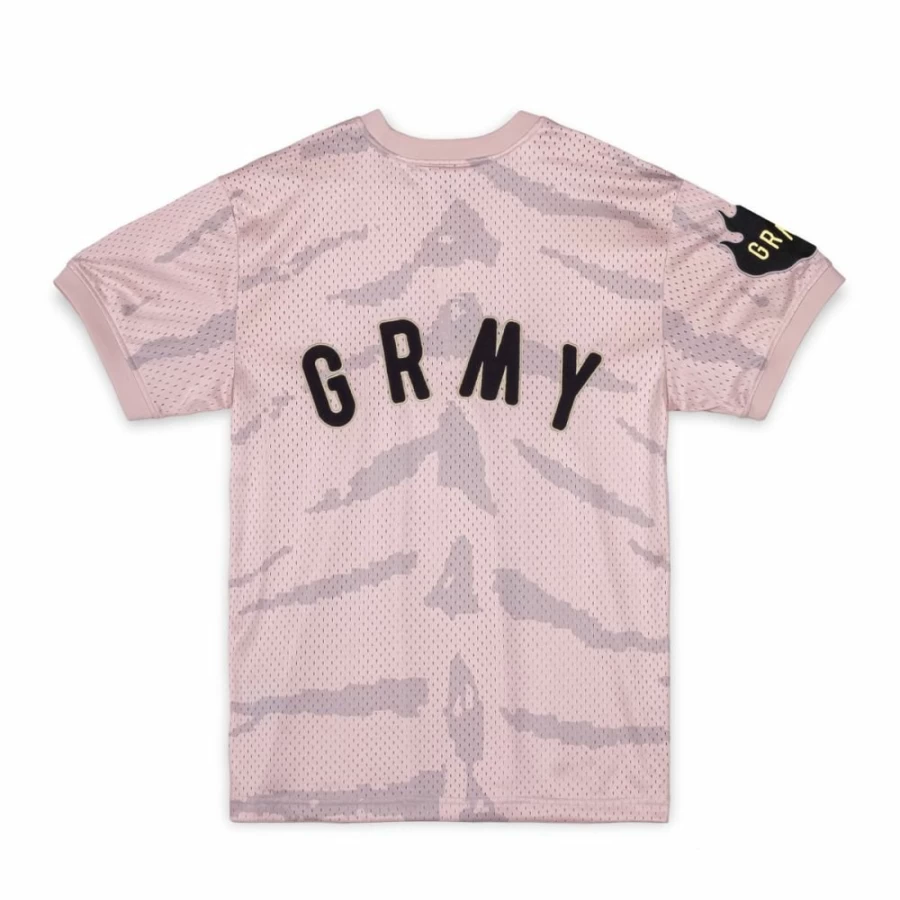 Grimey Cloven Tongues Mesh Graphic T-Shirt - Cream Color Summer 2023 Fashion Trendy All Over Print Top