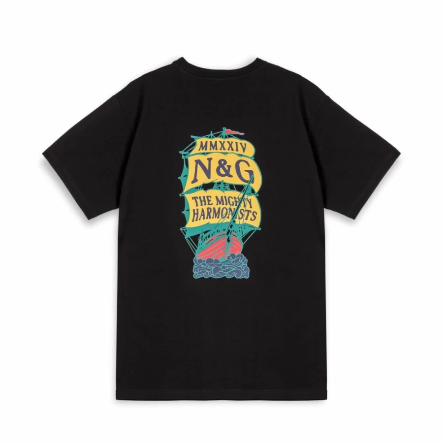 Grimey Mighty Harmonist Nautica X Grimey Black T-Shirt SS24 Collection
