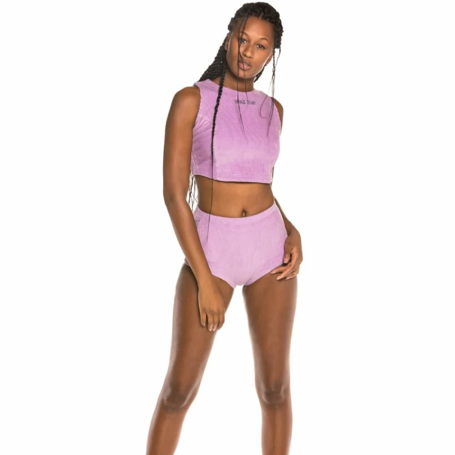 Grimey Violet Corduroy Shorts and Top Set for Girls | Fall Winter 2019 Collection