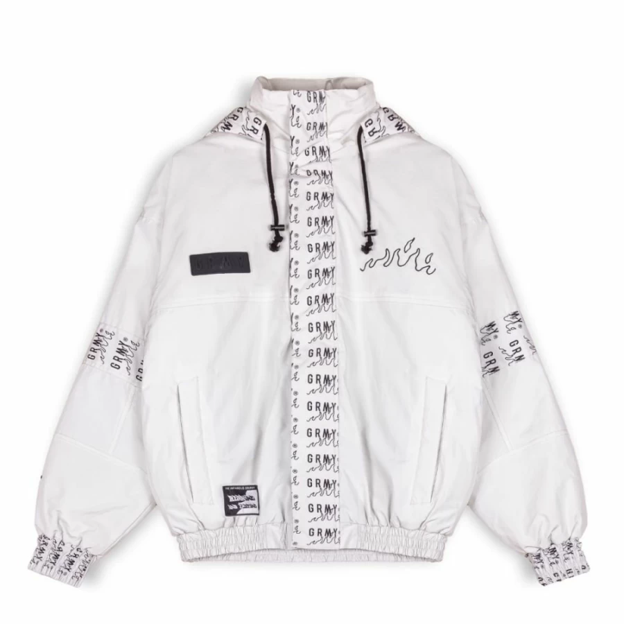 Grimey Snow Fox Pullover Hoodie - White Winter 2022 Cozy Fleece Sweatshirt
