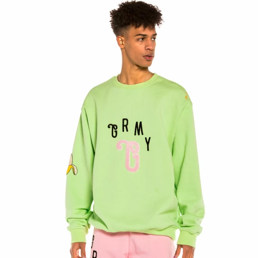 Grimey "Jungle Punch" Crewneck Sweatshirt - Green Hoodie, Streetwear Fashion, Spring 2022 Collection