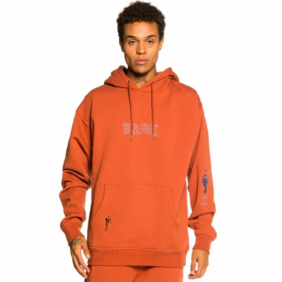 Grimey Jazz Thing Hoodie - Ochre Color, Fall 2021 Collection, Streetwear Pullover Sweatshirt