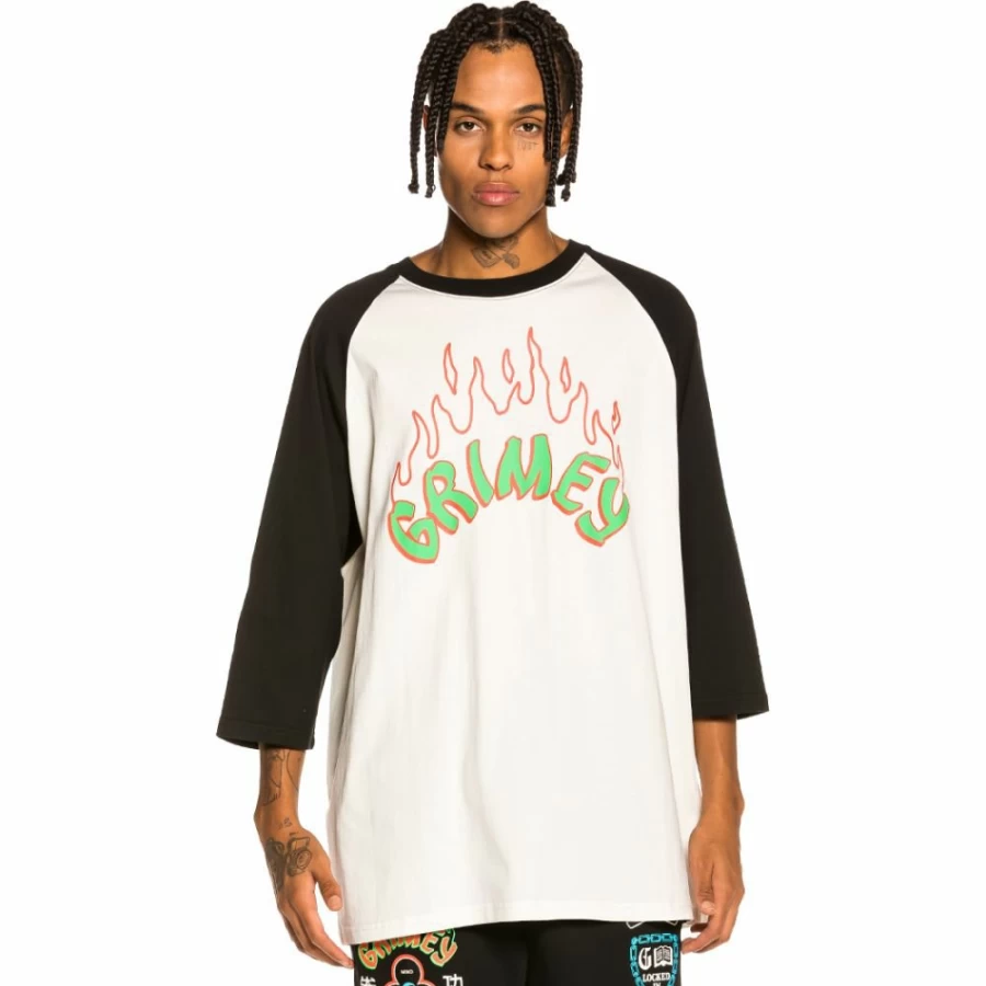 Grimey "Destroy All Fear" Black Raglan T-Shirt - Fall 2021 Collection