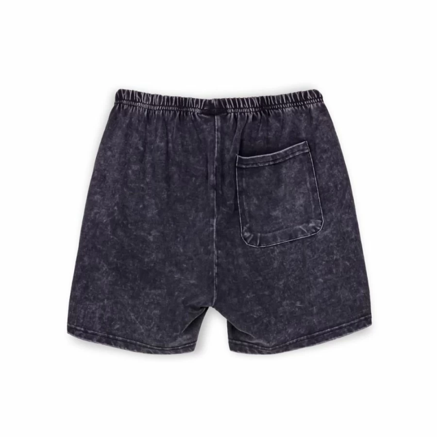 Grimey Cloven Tongues Sweatshorts for Men - Washed Black Comfort Shorts - Summer 2023 Casual Wear